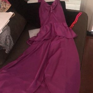 Halter Dress Fuchsia Color Medi Length  size 5-6
